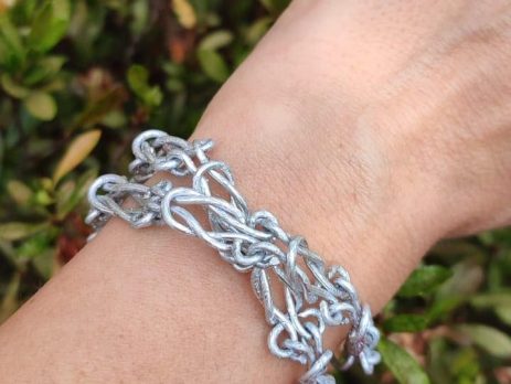 bracciale wire in filo di alluminio