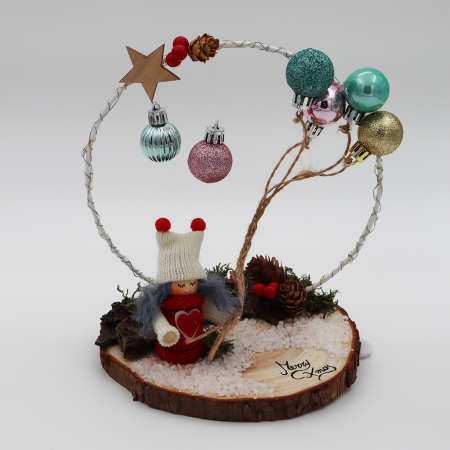 Cerchio con lucine - Folletta bianca con palloncini