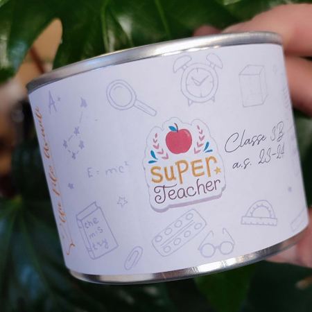 Fermapagine reggilibro da dito - packaging per regalo ai maestri - dettaglio personalizzazione classe