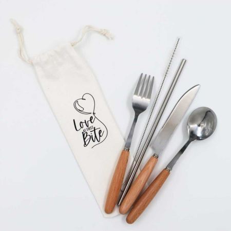 Bustina pouch porta posate "Love at first Bite"
