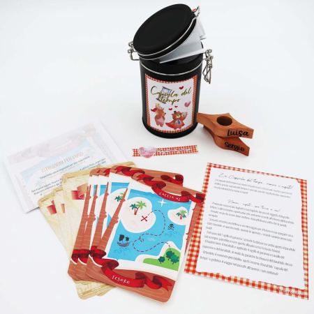 Capsula del tempo "nonni e Nipoti" - Caccia al tesoro già pronta per bambini - fermapagine reggilibri personalizzati