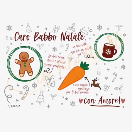 Tovaglietta per Babbo Natale e per le renne - colorata