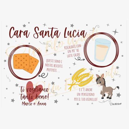 Tovaglietta per Santa Lucia - personalizzata