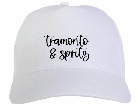 Cappellino berretto da baseball 100% cotone - bianco personalizzato