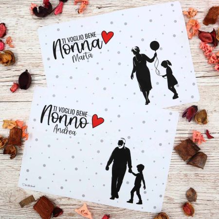 Coppia tovagliette personalizzate per i Nonni