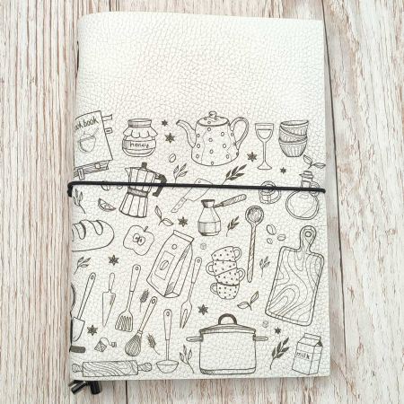 Ricettario in pelle stile Midori - formato A5